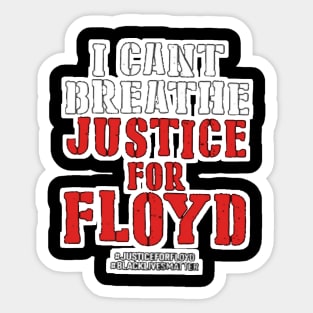 i can't breathe justice for floyd (george floyd) Sticker